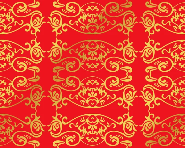 Sorunsuz altın Çince eğrisi sarmal tüy çapraz arka plan