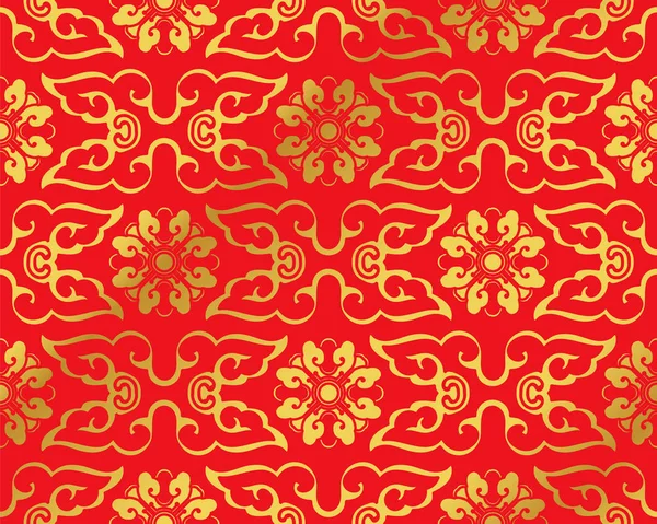 Sorunsuz altın Çince arka plan yuvarlak eğrisi çapraz çiçek