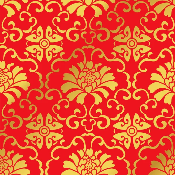 Sorunsuz altın Çince botanik sarmal asma çiçek arka plan