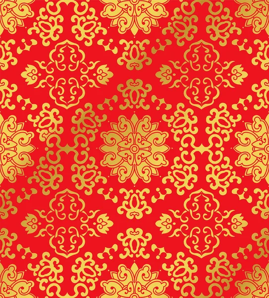 Sorunsuz altın Çince arka plan sarmal çapraz çerçeve çiçek