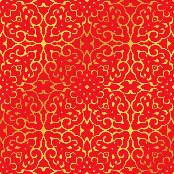 Sorunsuz altın Çin arka plan sarmal eğri çapraz Kaleidoscope çerçeve