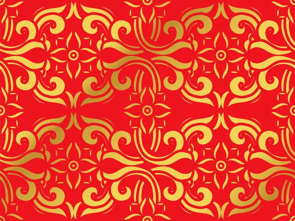 Sorunsuz altın Çince eğrisi sarmal çiçek çapraz arka plan
