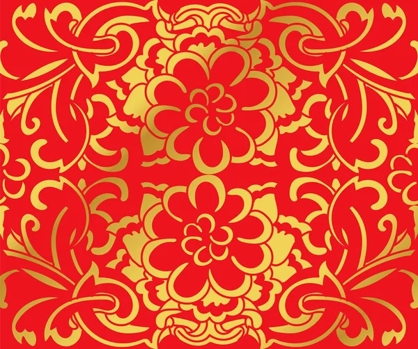 Sorunsuz altın Çin arka plan sarmal eğri çapraz çiçek