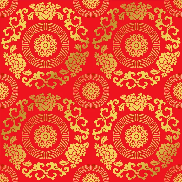 Sarmal çerçeve çiçek üzüm yuvarlak sorunsuz altın Çin arka plan