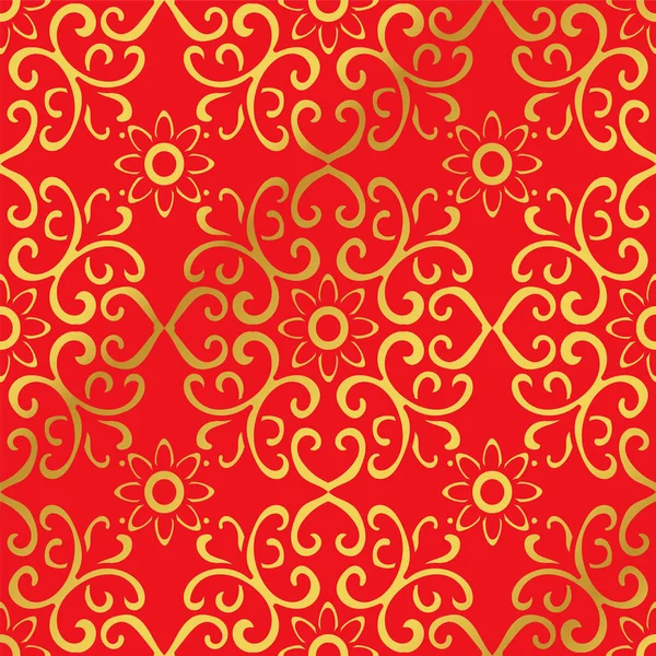 Sorunsuz altın Chinesebackground eğrisi çapraz sarmal çerçeve çiçek