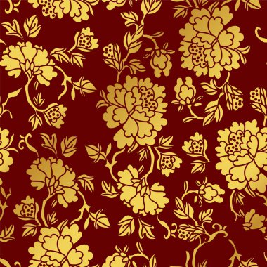 Sorunsuz altın Çince Botanik Bahçe çiçek yaprak arka plan