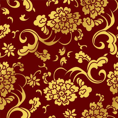 Sorunsuz altın Çin arka bahçesi sarmal eğri çiçek asma