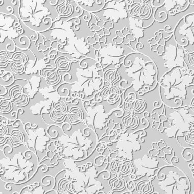 3D kağıt sanat desen kabak sarmal yaprak asma