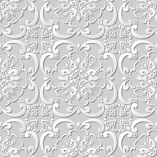 3D motif d'art en papier courbe spirale fleur croix — Image vectorielle
