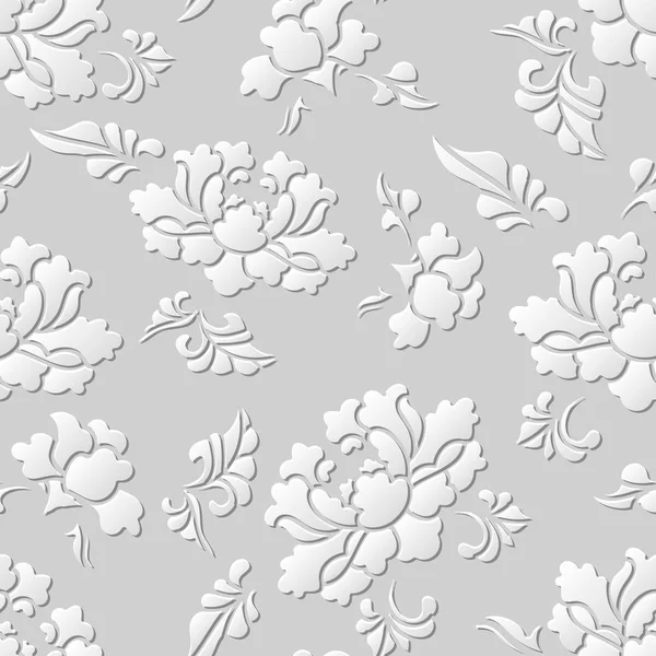 3D Papier Kunst Muster botanischer Garten Blume Blüte — Stockvektor