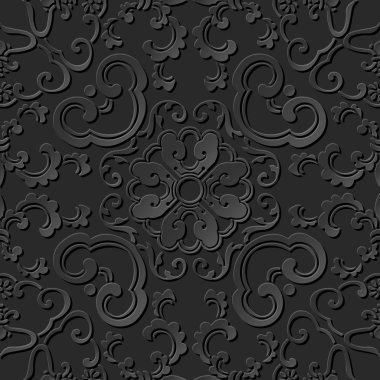 3D kağıt sanat deseni eğrinin sarmal asma çapraz çiçek