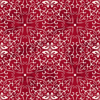 Sorunsuz Vintage kırmızı Çin arka plan sarmal eğri çapraz çerçeve