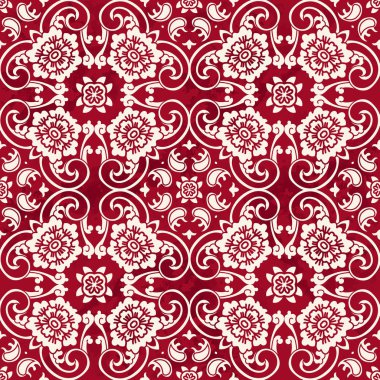 Sorunsuz Vintage kırmızı Çin eğrisi çapraz sarmal çerçeve arka plan