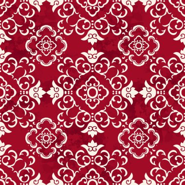 Sorunsuz Vintage kırmızı Çin asma çiçek çapraz eğri arka plan