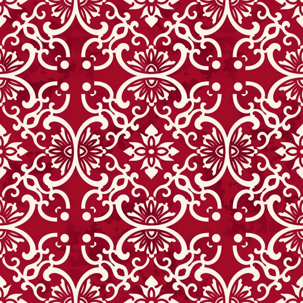 Sem emenda vintage vermelho chinês fundo redondo curva cruz quadro — Vetor de Stock