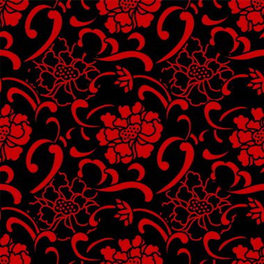 Sorunsuz Çince sarmal eğri Şakayık çiçeği arka plan