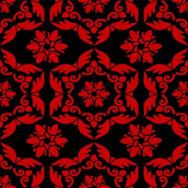 Sorunsuz Çin arka plan tüy çokgen sarmal çapraz çiçek