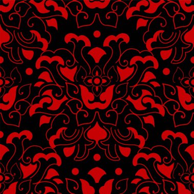 Sorunsuz Çince eğrisi sarmal çiçek çerçeve arka plan