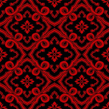 Sorunsuz Çin arka plan eğrisi sarmal çapraz zinciri çiçek