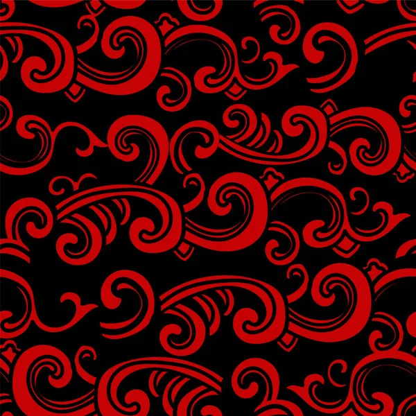 Fondo chino inconsútil espiral curva onda cruz — Vector de stock