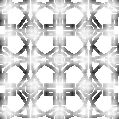 Yarı ton siyah sorunsuz geçmiş kare yuvarlak yuvarlak