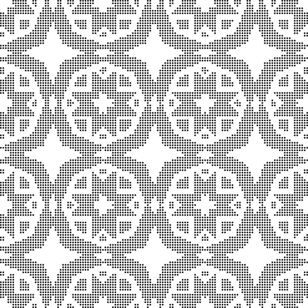 Halbton rund schwarz nahtlos Hintergrund Polygon Geometrie Kreuz — Stockvektor