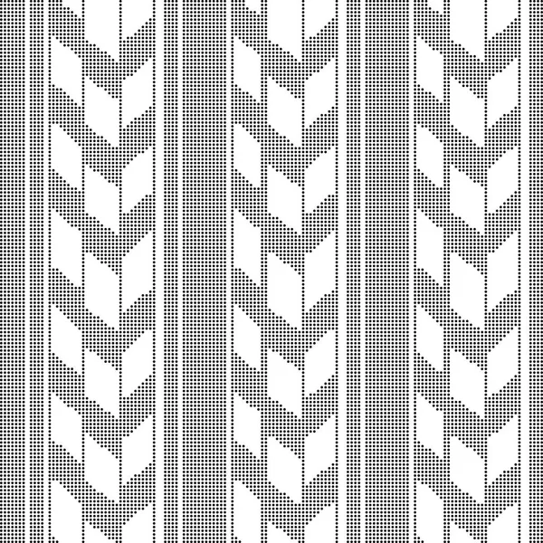 Halftone ronde noire sans couture ligne de flèche de géométrie de fond — Image vectorielle