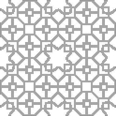 Yarı ton siyah sorunsuz geçmiş çokgen yuvarlak kare yıldız cro