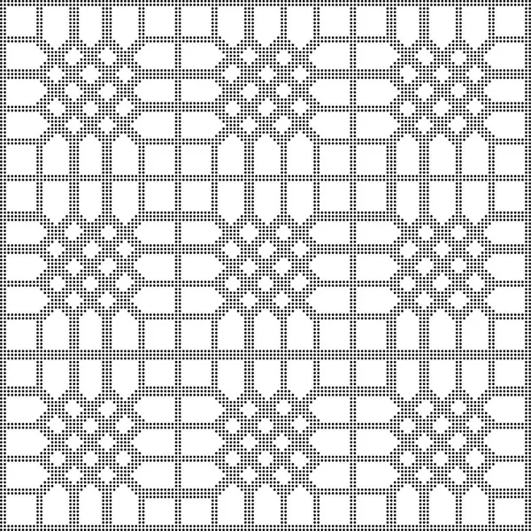 Halftone, rund, svart, sømløs bakgrunnsprøve av mangekant c – stockvektor