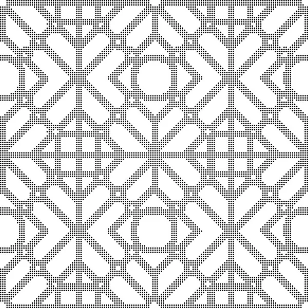 Félárnyék kerek fekete varratmentes háttérben geometria gyémánt körbe — Stock Vector