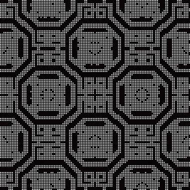 Yarı ton yuvarlak siyah sorunsuz geçmiş sekizgen sarmal kare c