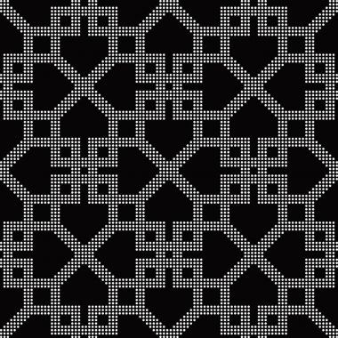 Yarı ton siyah sorunsuz geçmiş çerçeve denetle kare yuvarlak