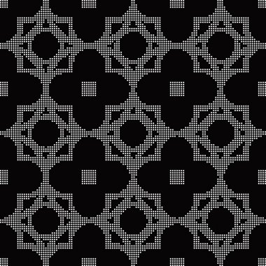 Yarı ton siyah sorunsuz geçmiş kare yuvarlak yuvarlak