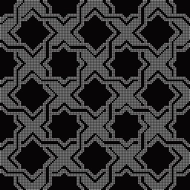 Yarı ton siyah sorunsuz geçmiş yıldız geometri yuvarlak çapraz SPI