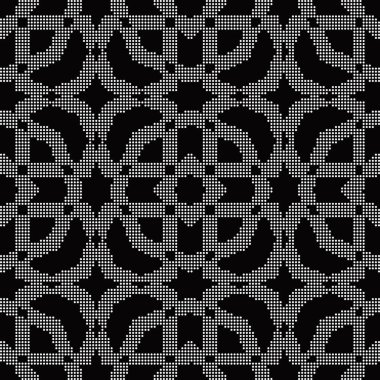 Yarı ton siyah sorunsuz geçmiş sekizgen kare yuvarlak