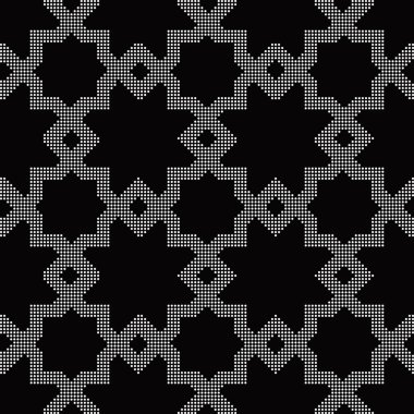 Yarı ton siyah sorunsuz geçmiş geome kare yıldız yuvarlak