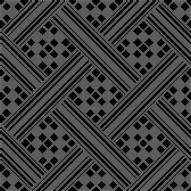 Yarı ton siyah sorunsuz geçmiş squaer onay yuvarlak çapraz mosa