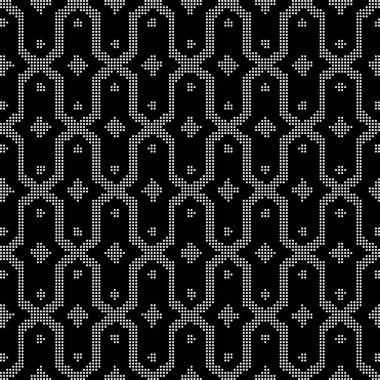 Yarı ton siyah sorunsuz geçmiş yıldız çokgen yuvarlak çapraz fram