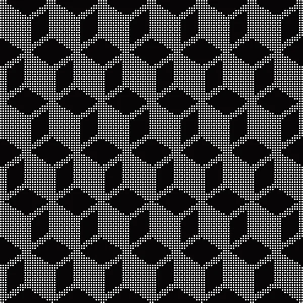 Yarı ton yuvarlak siyah sorunsuz geçmiş kübik kare geometri — Stok Vektör