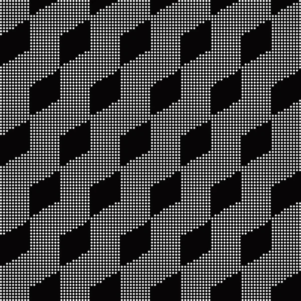 Yarı ton siyah sorunsuz geçmiş kübik onay geometri li yuvarlak — Stok Vektör