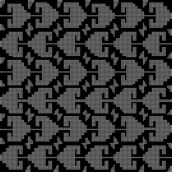 Halbton runde schwarze nahtlose Hintergrund Sägezahndreieck geome — Stockvektor