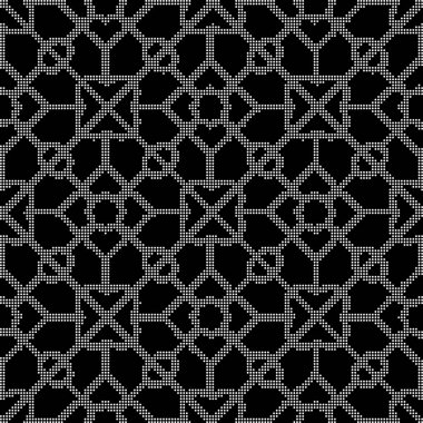 Yarı ton siyah sorunsuz arka plan onay geometri ka çapraz yuvarlak