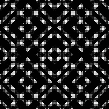 Yarı ton sorunsuz arka plan siyah kare onay yuvarlak çapraz geom