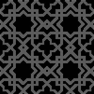 Yarı ton siyah sorunsuz geçmiş yıldız onay yuvarlak çapraz geomet