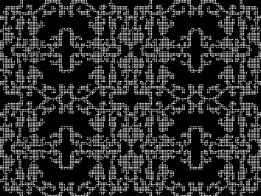 Yarı ton yuvarlak siyah sorunsuz arka plan sarmal eğri çiçek cro