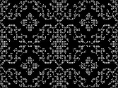 Yarı ton yuvarlak sorunsuz arka plan siyah eğri sarmal çiçek cro