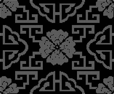 Yarı ton yuvarlak siyah sorunsuz arka plan sarmal merdiven çiçek