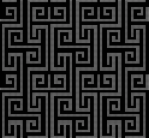Halbton runde schwarze nahtlose hintergrund spirale geometrie rahmen c — Stockvektor