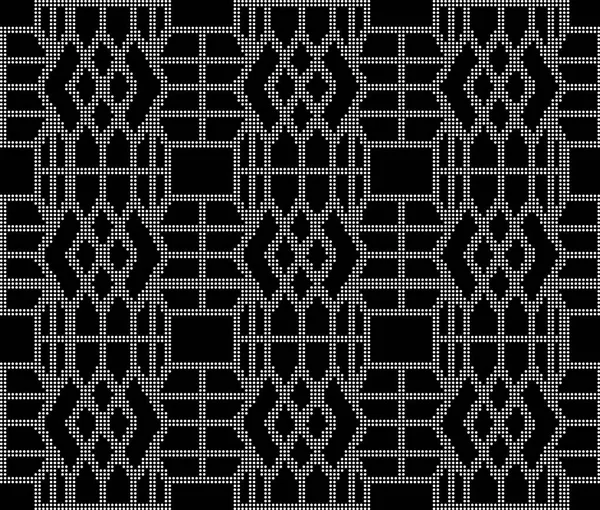 Напівтонна кругла чорна безшовна фонова квадратна алмазна решітка — стоковий вектор