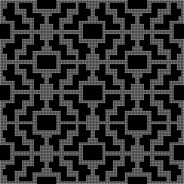Halftone ronde zwarte naadloze achtergrond vierkante ladder geometrie — Stockvector